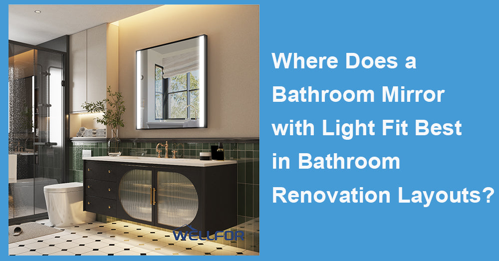 Where Does a Bathroom Mirror with Light Fit Best in Bathroom Renovation Layouts?