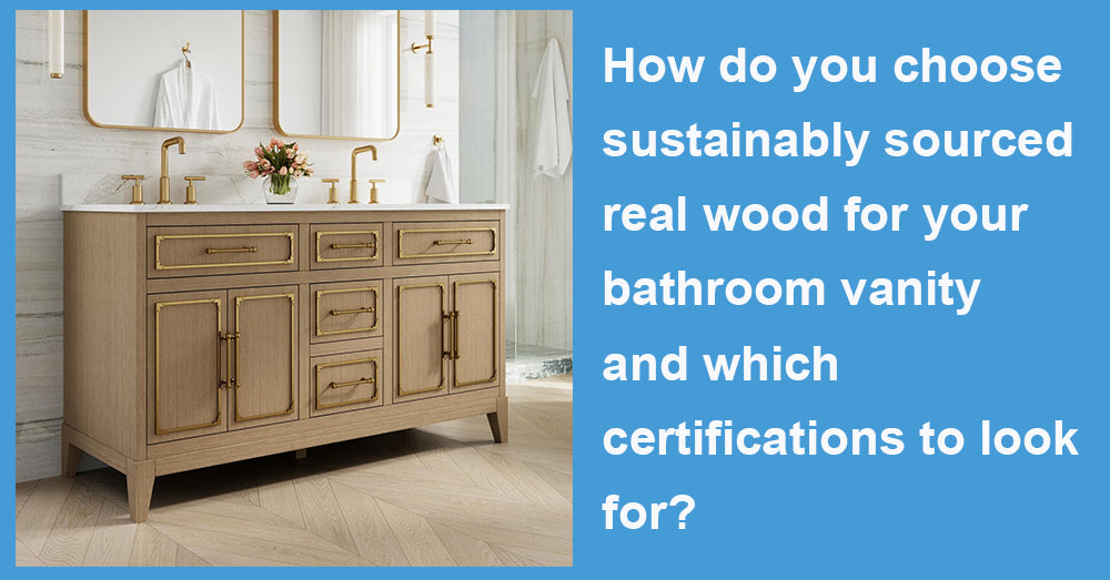 How do you choose sustainably sourced real wood for your bathroom vanity—and which certifications to look for?