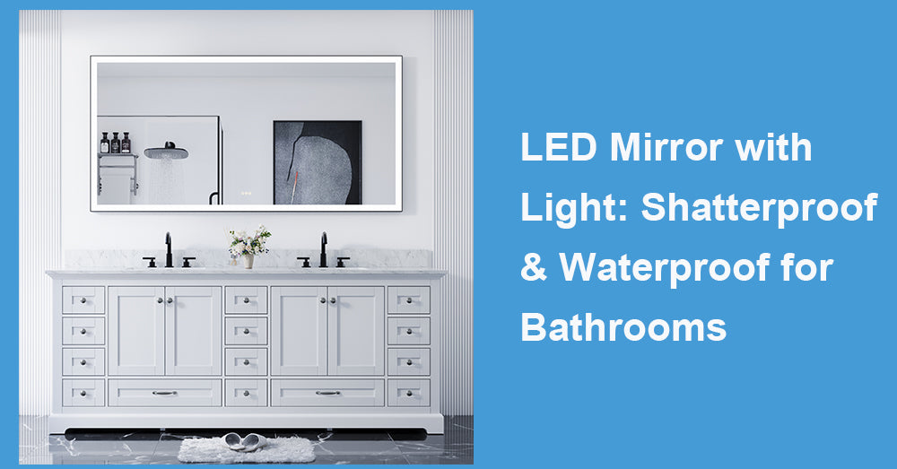 LED Mirror with Light: Shatterproof & Waterproof for Bathrooms
