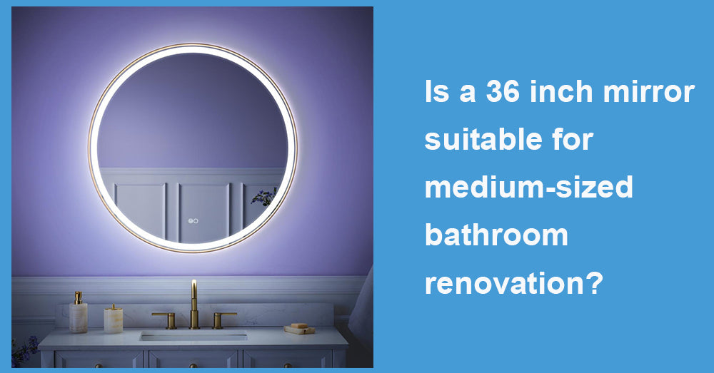 Is a 36 inch mirror suitable for medium-sized bathroom renovation?