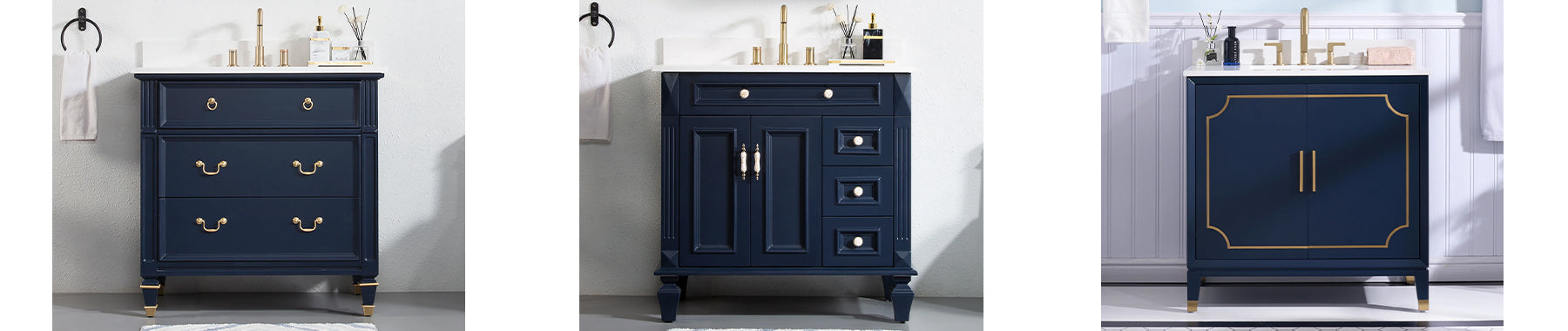 Navy Blue Bathroom Vanity