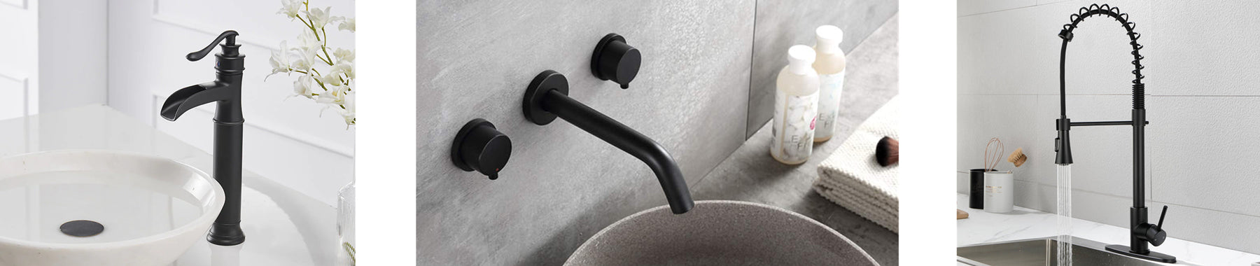 Matte Black Faucets