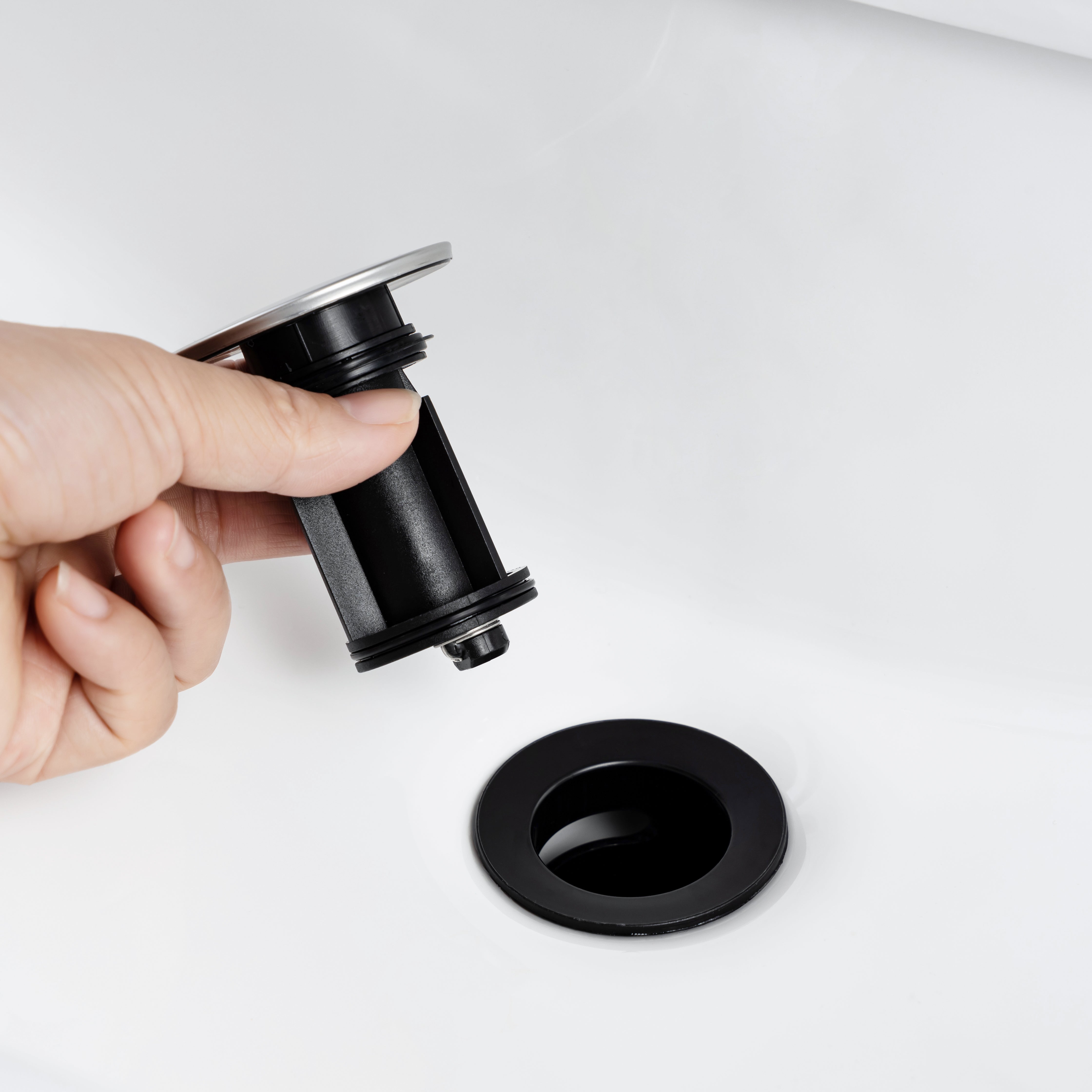 Waterfall Bathroom Faucet Contemporary 2-Handle Bathroom Faucet with Drain Kit