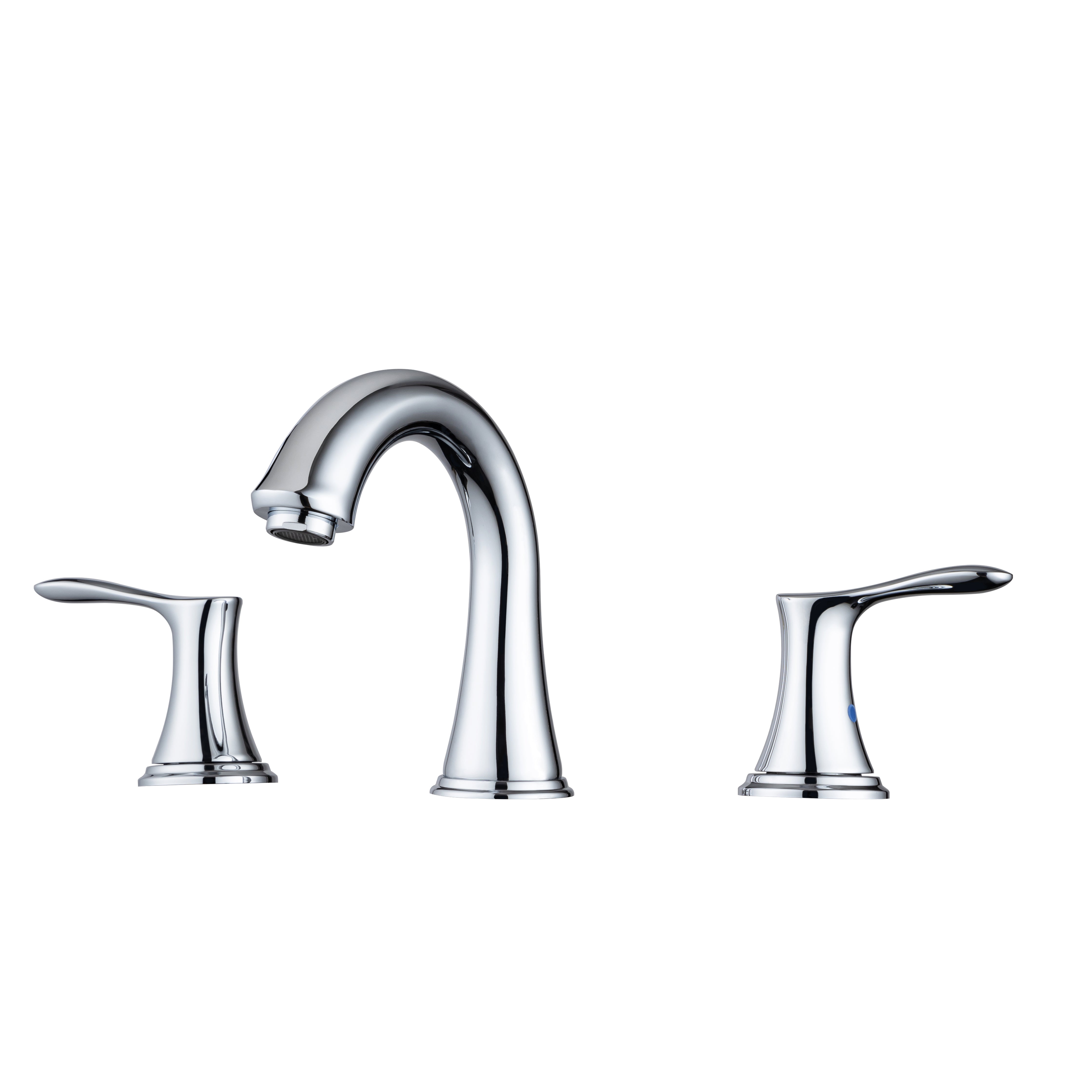 2-Handle Chrome Bathroom Sink Faucet with Drain Assembly