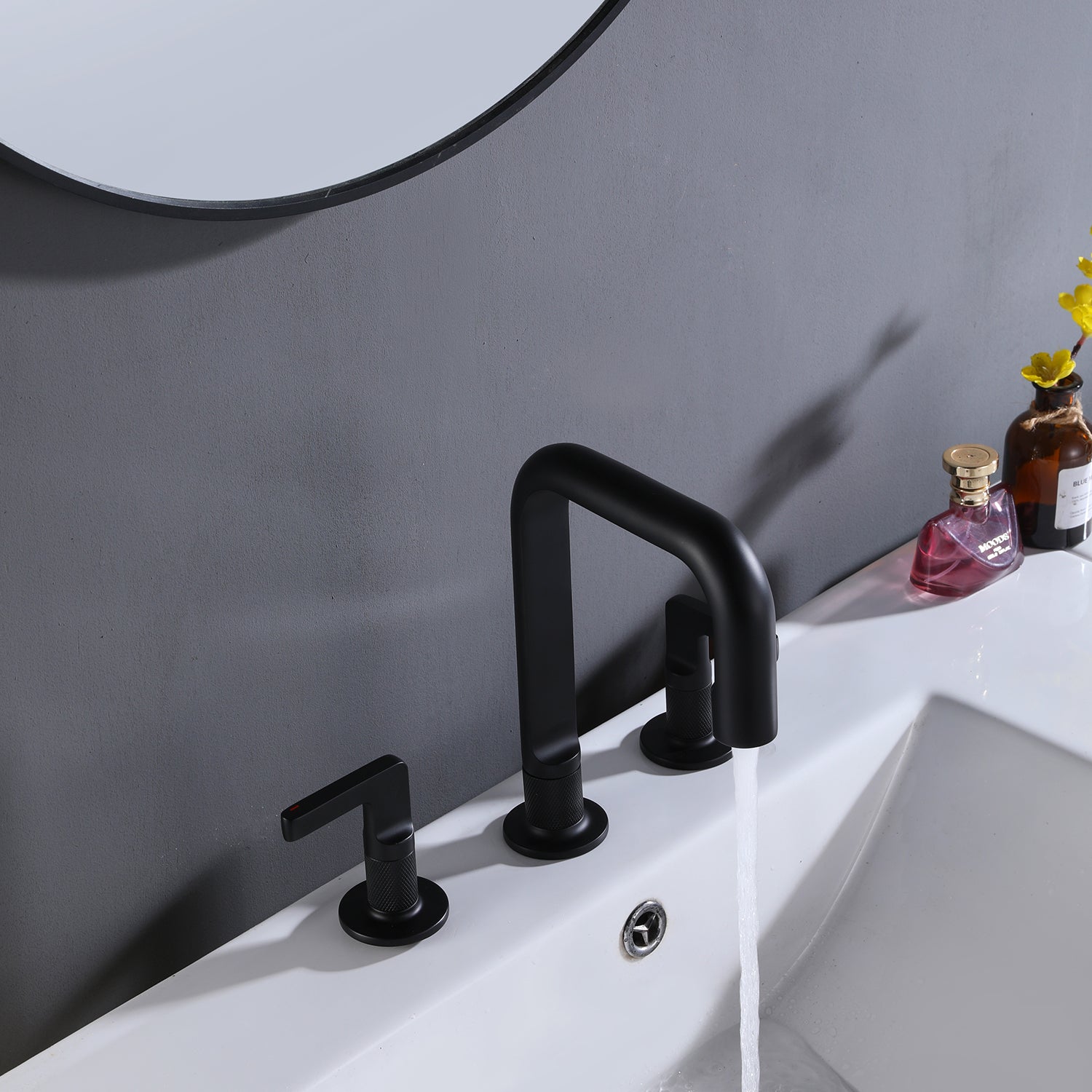 8 in. Widespread Double Handle Solid Brass Bathroom Faucet