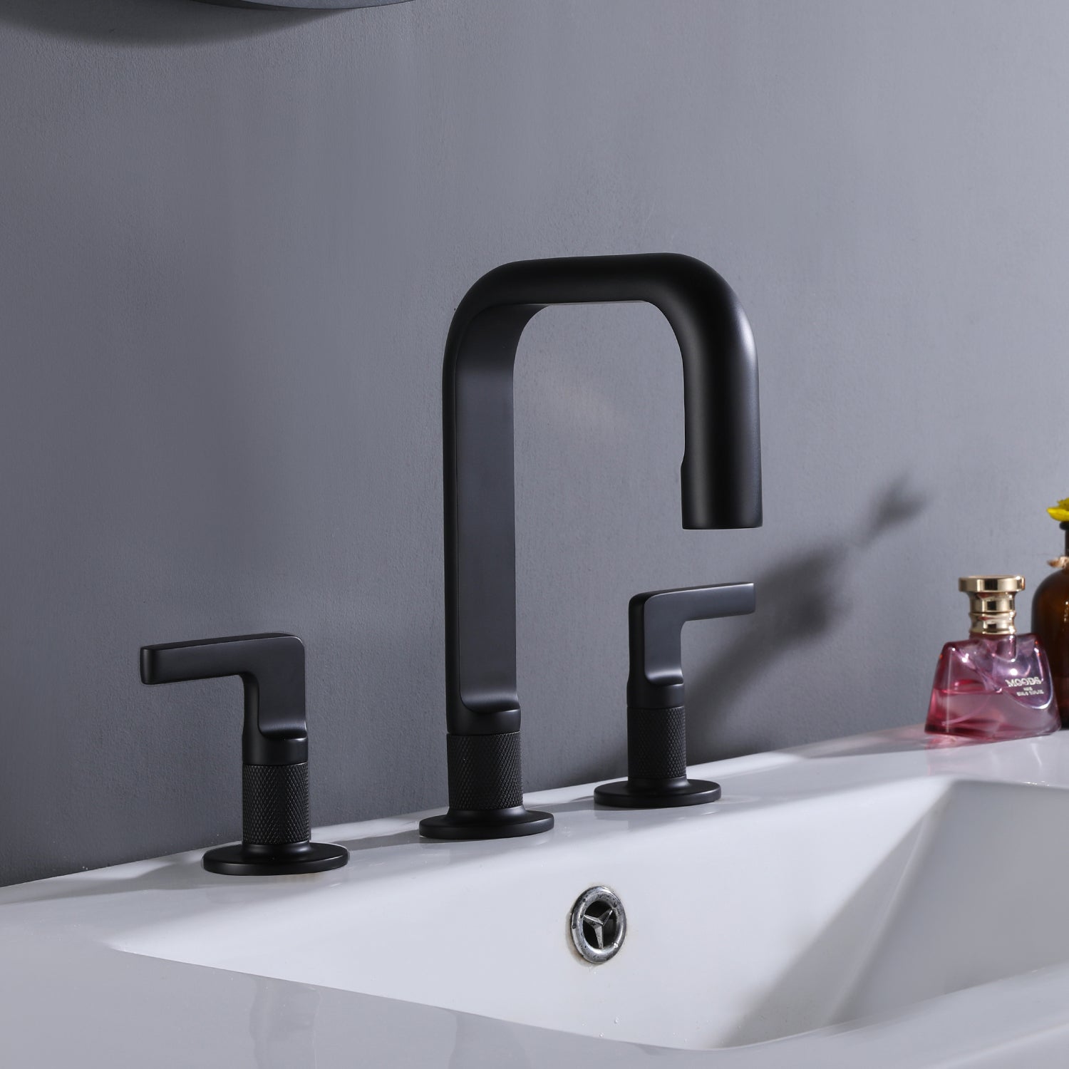 8 in. Widespread Double Handle Solid Brass Bathroom Faucet