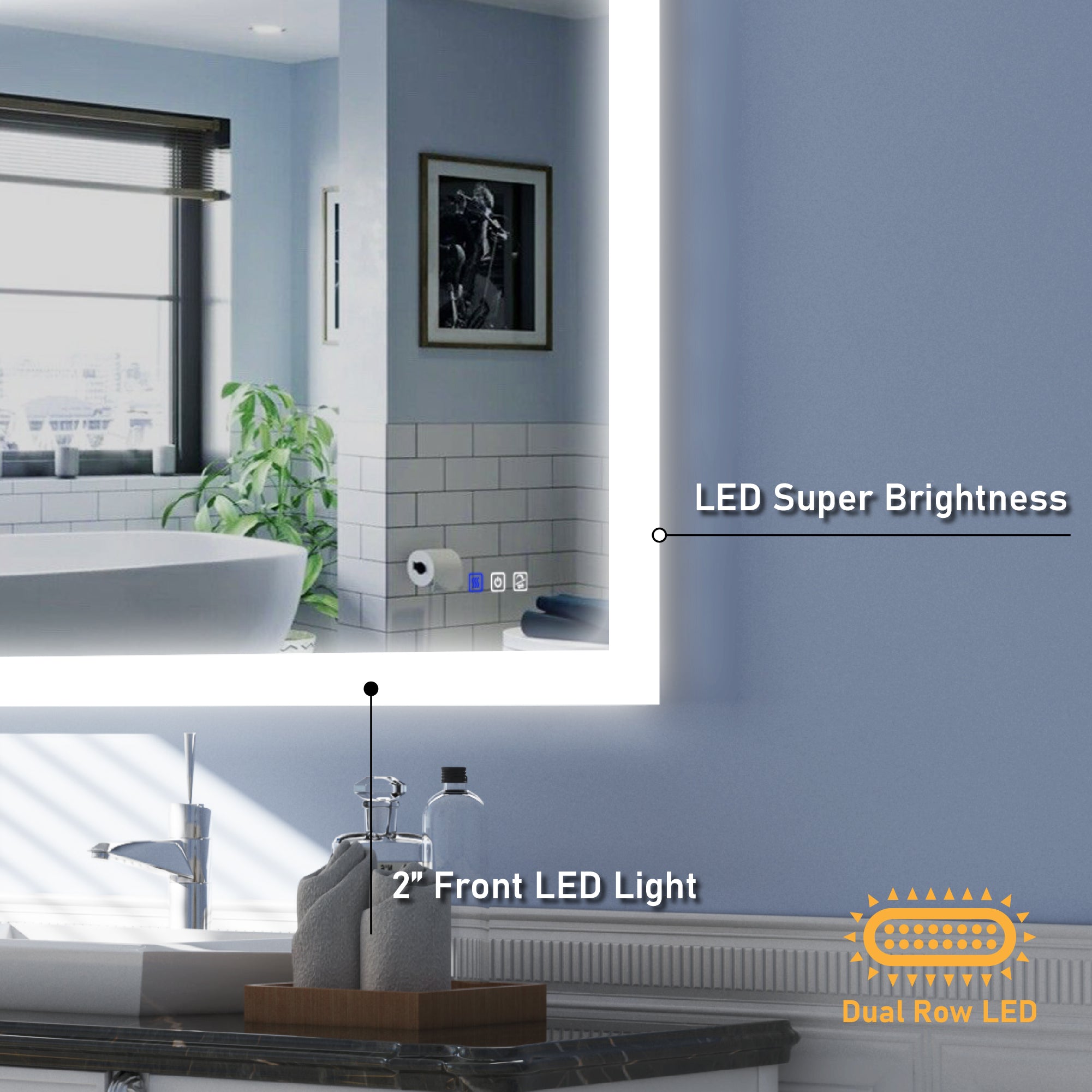 LED Lighted Bathroom Mirror