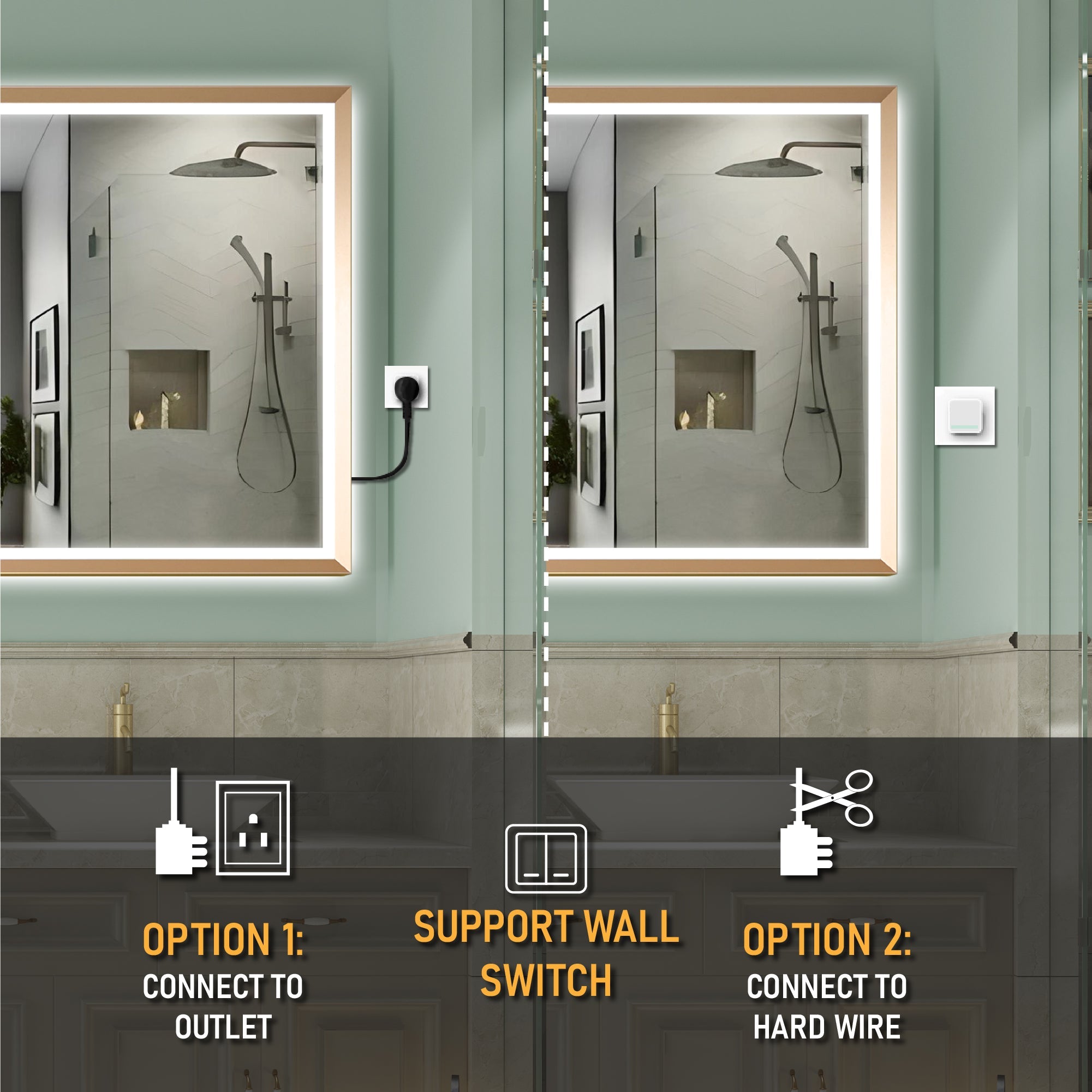 Wall Mounted Bathroom Mirror