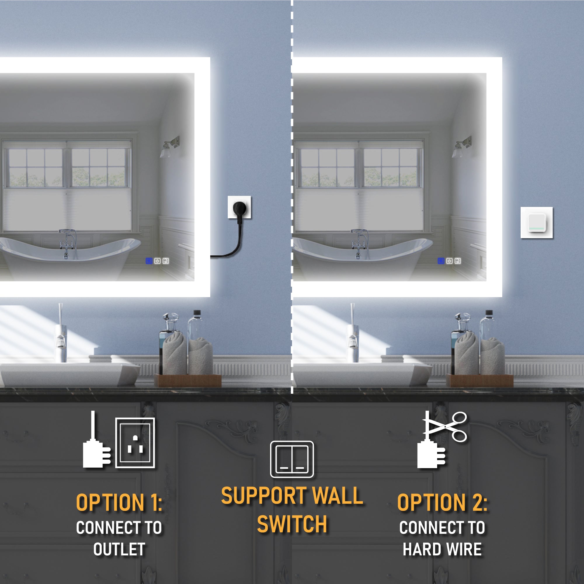 Wall Mounted Bathroom Mirror