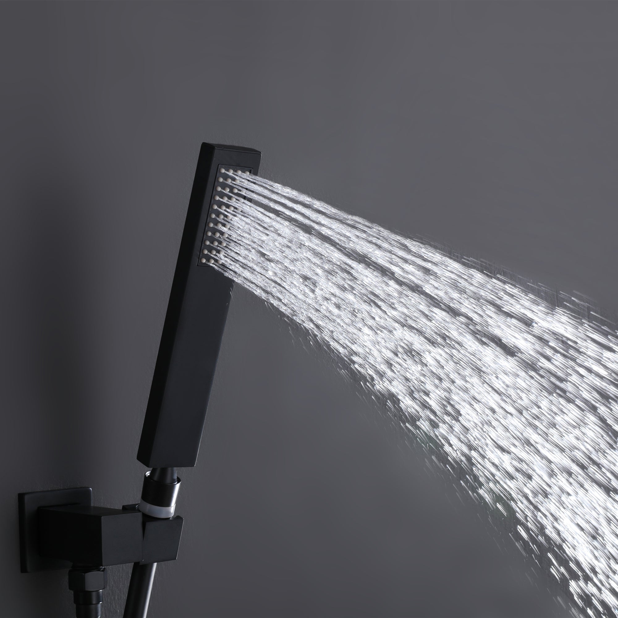 Wall Mounted Bathroom Luxury Rainfall Mixer Shower System with Tub Spout Combo Set