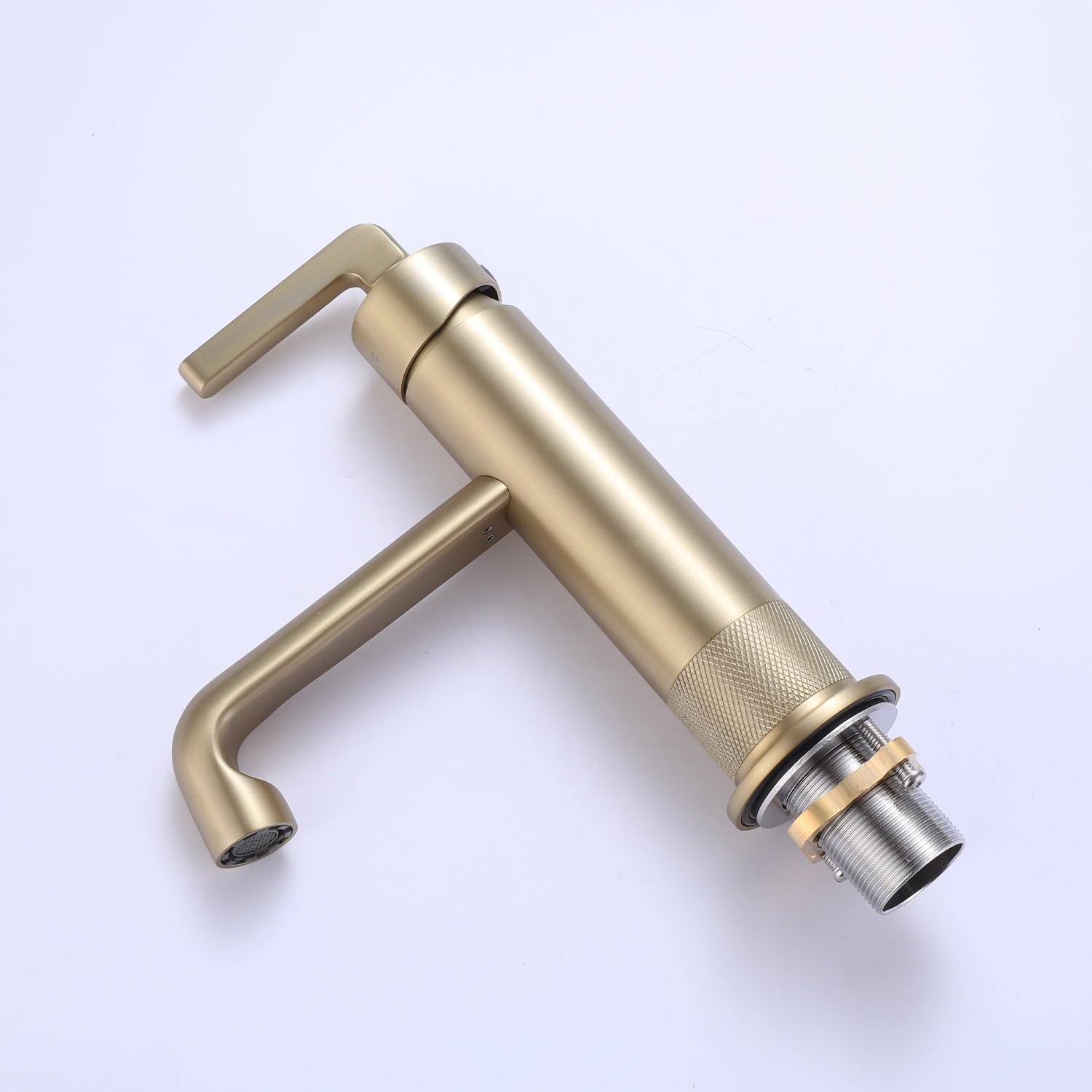 brushed gold bathroom faucet