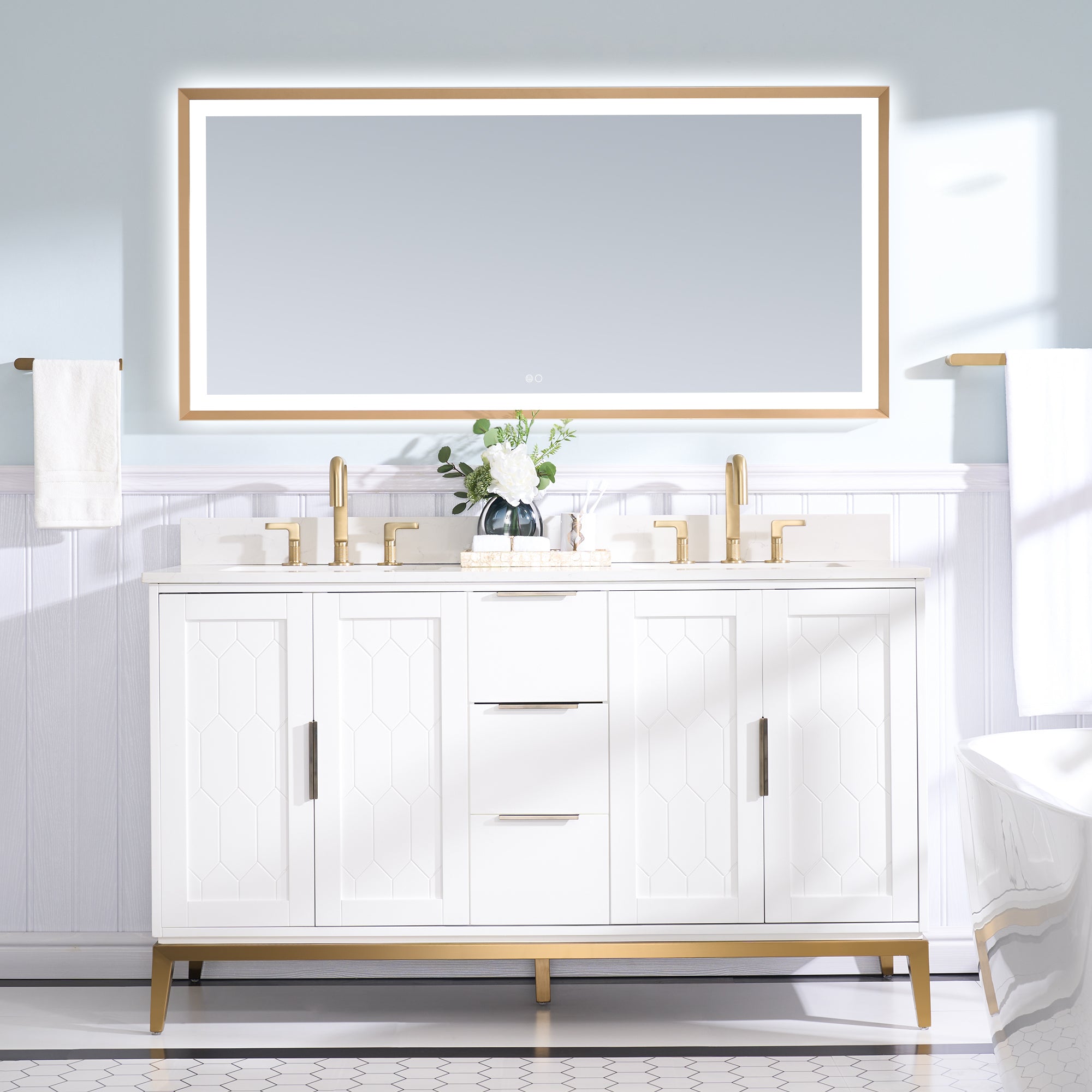 Bathroom Vanity With Backsplash