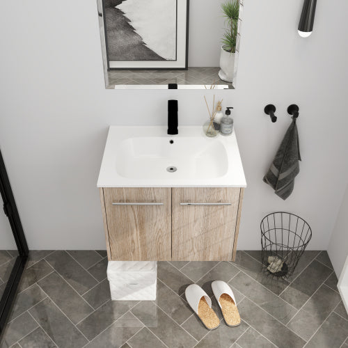 24" Wall Mounted Bathroom Vanity