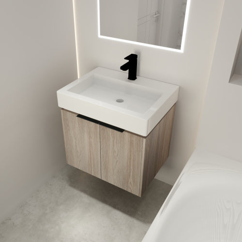 24" Bathroom Vanity With Ceramic Basin