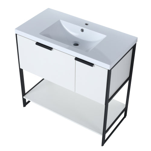 36" Bathroom Vanity whit Resin Basin Top