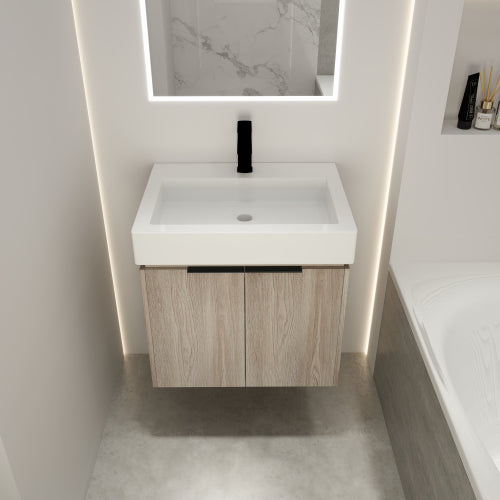 24" Bathroom Vanity With Ceramic Basin