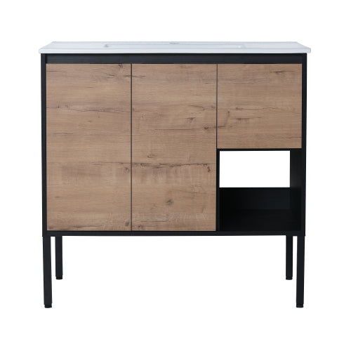 36" Bathroom Vanity with Ceramic Sink