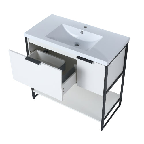 36" Bathroom Vanity whit Resin Basin Top