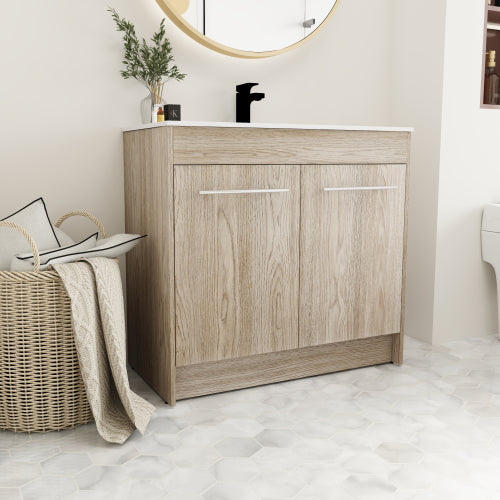 bathroom vanity with single sink