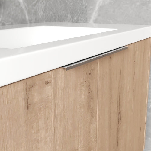 36" Modern Design Float Mounting Bathroom Vanity With Sink Soft Close Door