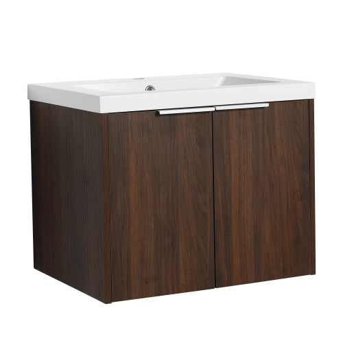 24" Bathroom Cabinet With Sink,Soft Close Doors,Float Mounting Design For Small Bathroom