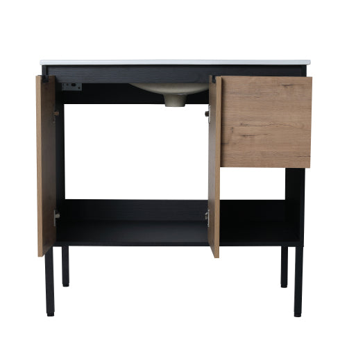 36" Bathroom Vanity with Ceramic Sink