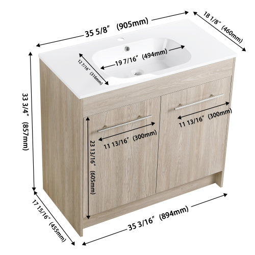 bathroom vanity size