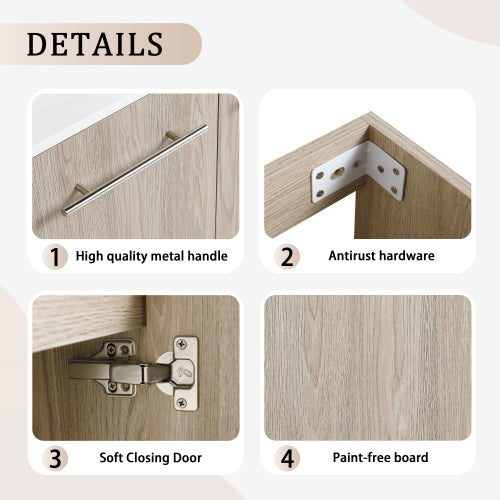 24" Wall Mounted Bathroom Vanity