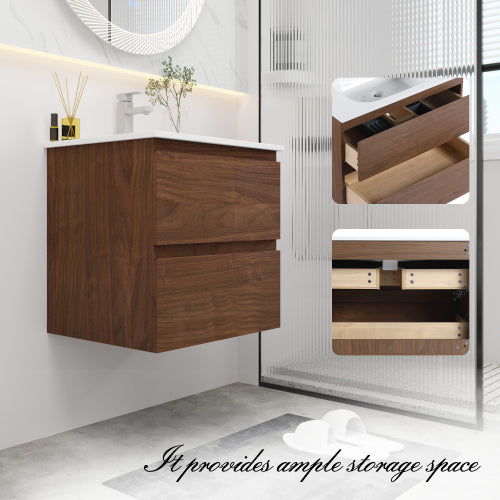 24 Inch Bathroom Vanity With Gel Basin Top