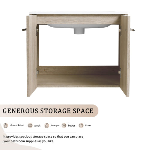 24" Wall Mounted Bathroom Vanity