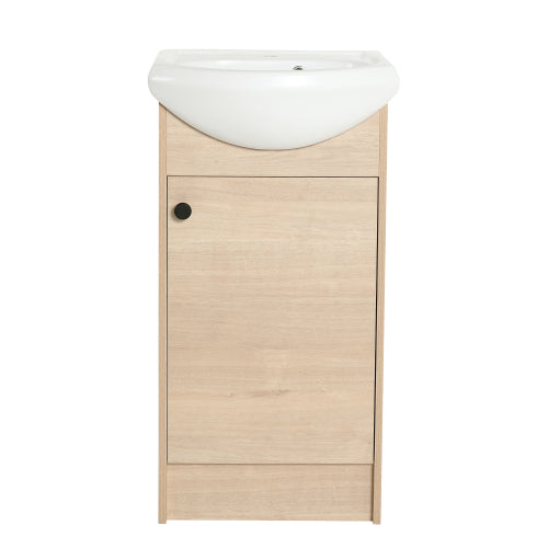 18" Freestanding Bathroom Vanity, Small Bathroom Vanity With Sink, Bathroom Vanity and Sink Combo