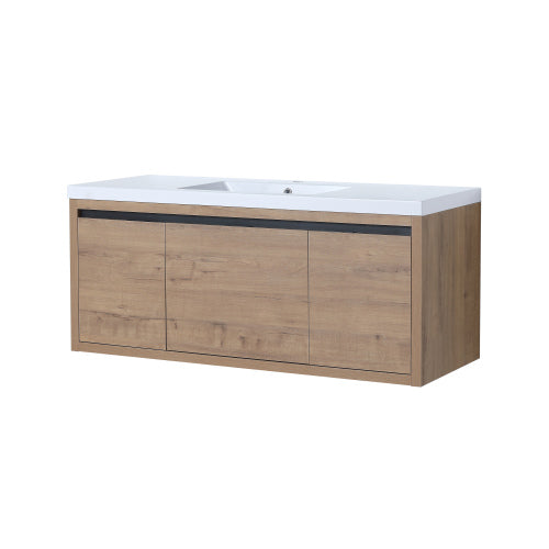 48 Inch Bathroom Cabinet With Sink,Soft Close Doors and Drawer,Float Mounting Design