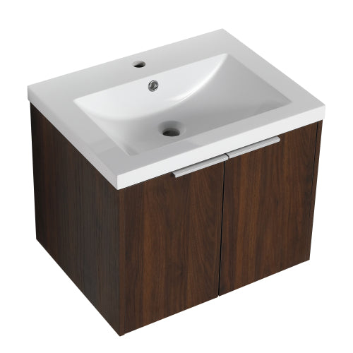 24" Bathroom Cabinet With Sink,Soft Close Doors,Float Mounting Design For Small Bathroom