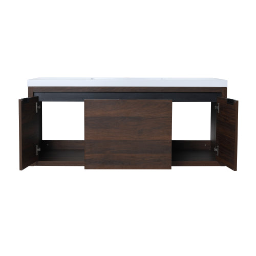 48" Bathroom Cabinet With Sink,Soft Close Doors and Drawer,Float Mounting Design