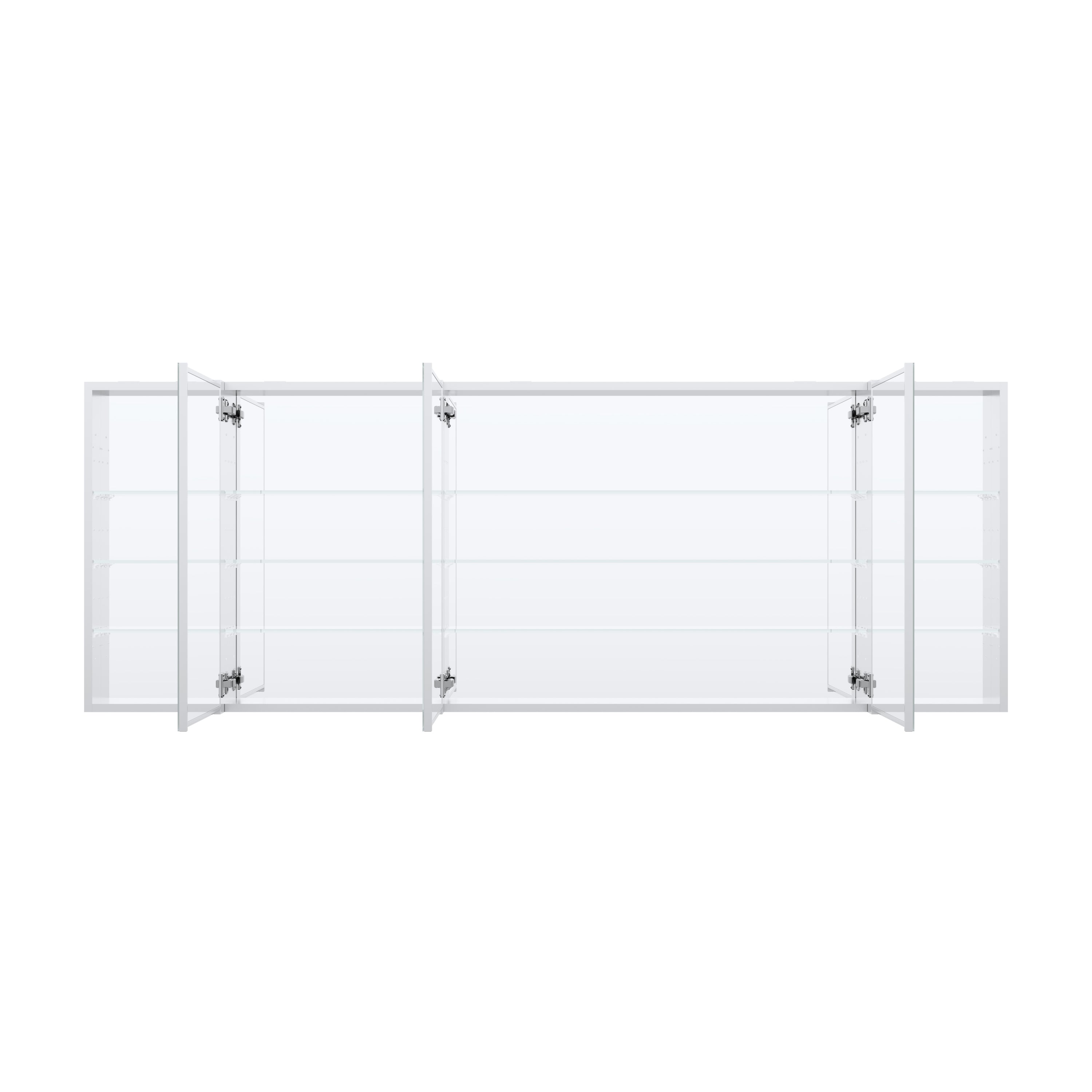 84 in. ×30 in. Copper-Free Tri-Views Mirror Medicine Cabinet with Adjustable Shelves and 5 Doors