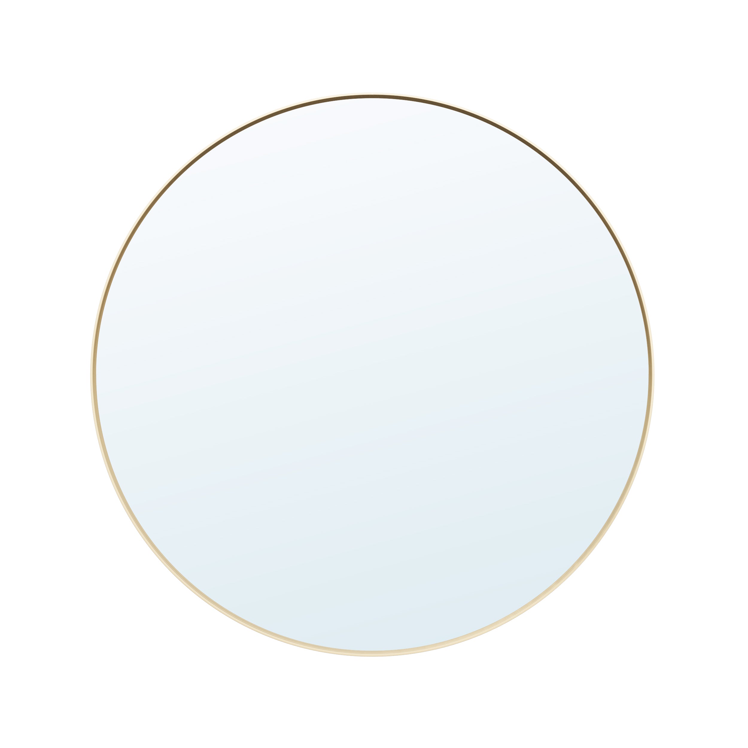 36 in. W x 36 in. H Modern Bathroom Mirror Round Framed Aluminum Wall Mirror Brushed Gold