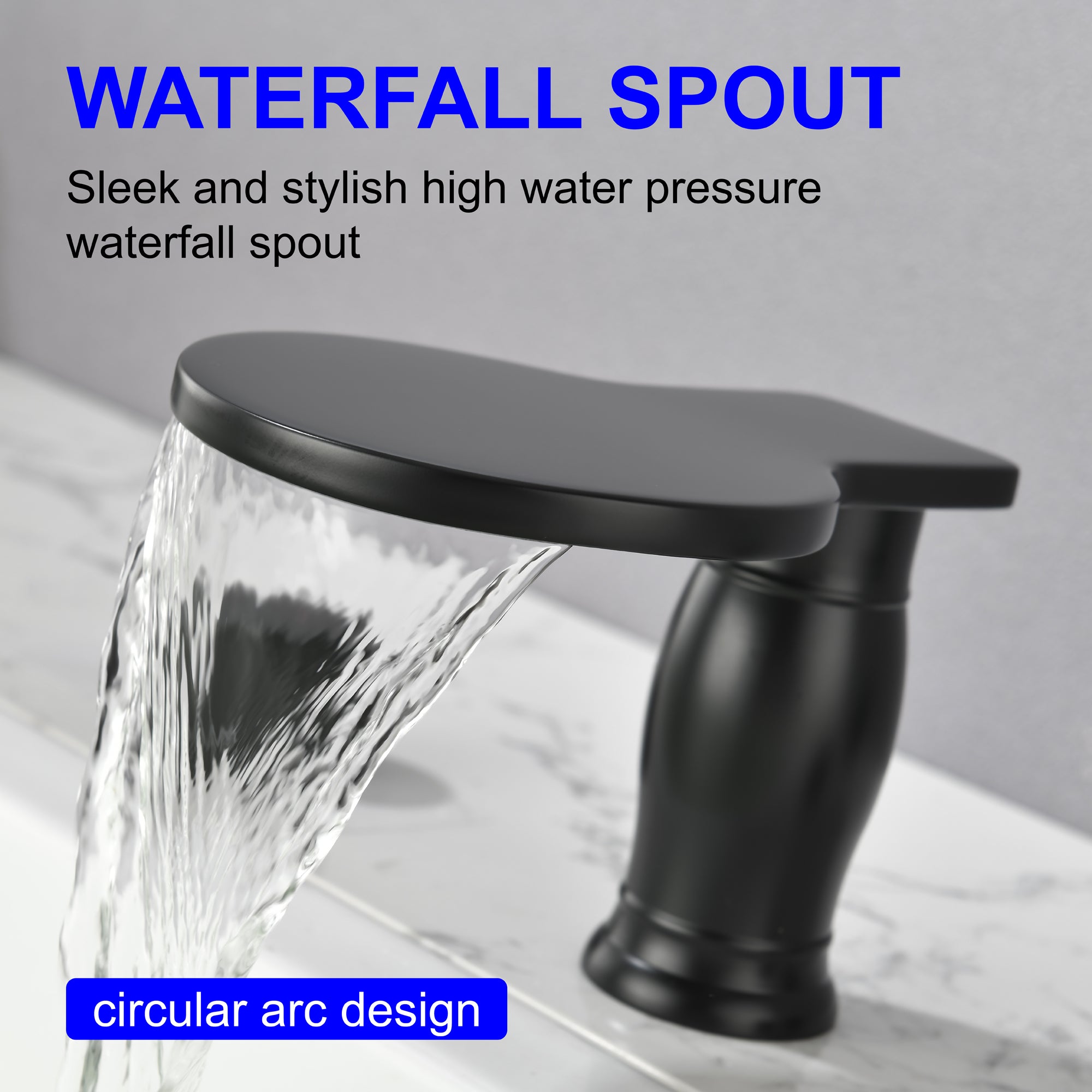 Double Handle Deck Mounted Roman Tub Faucet Trim
