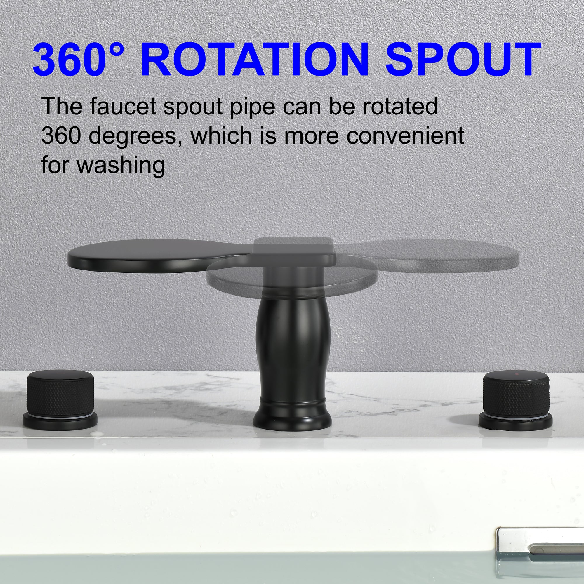 Double Handle Deck Mounted Roman Tub Faucet Trim