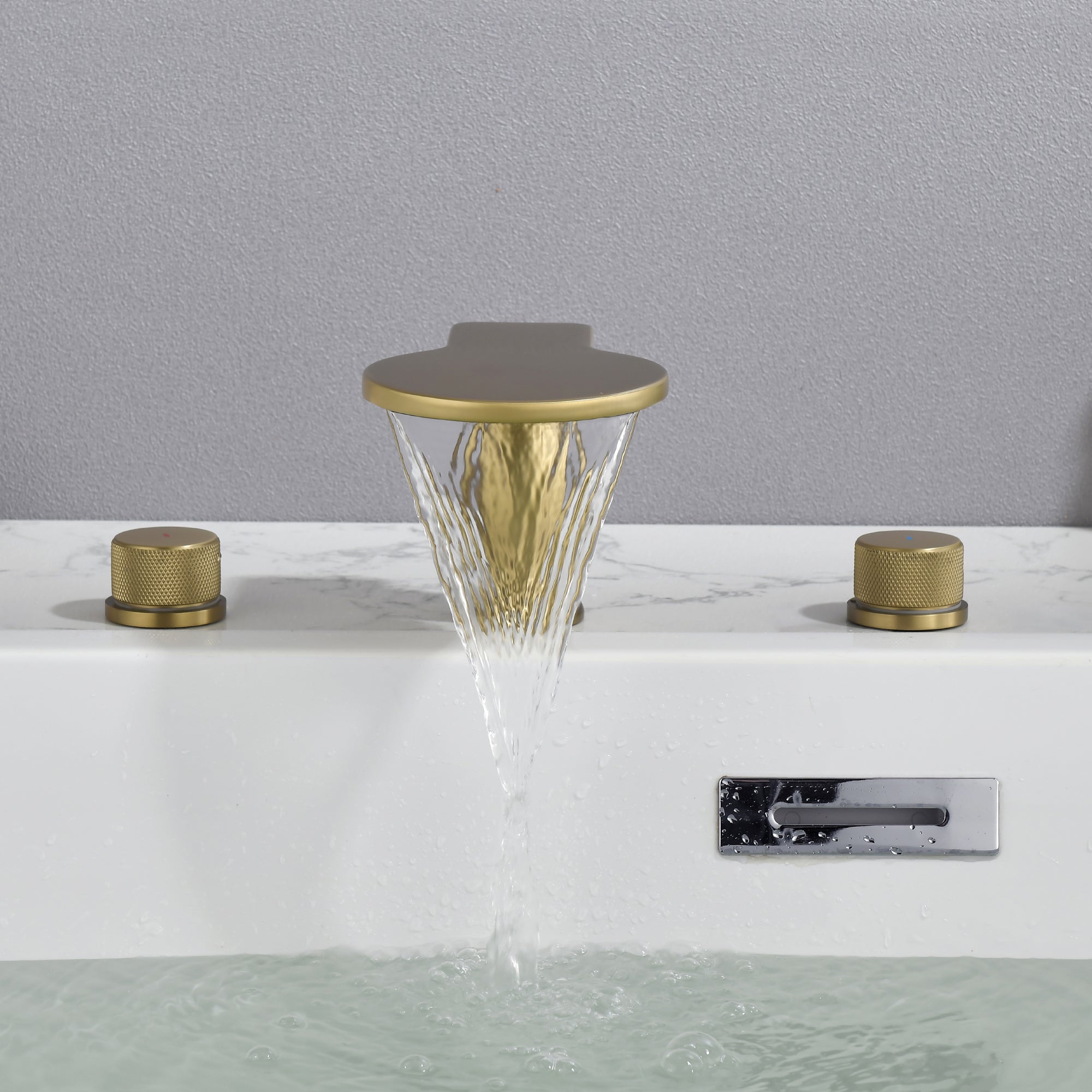 Double Handle Deck Mounted Roman Tub Faucet Trim