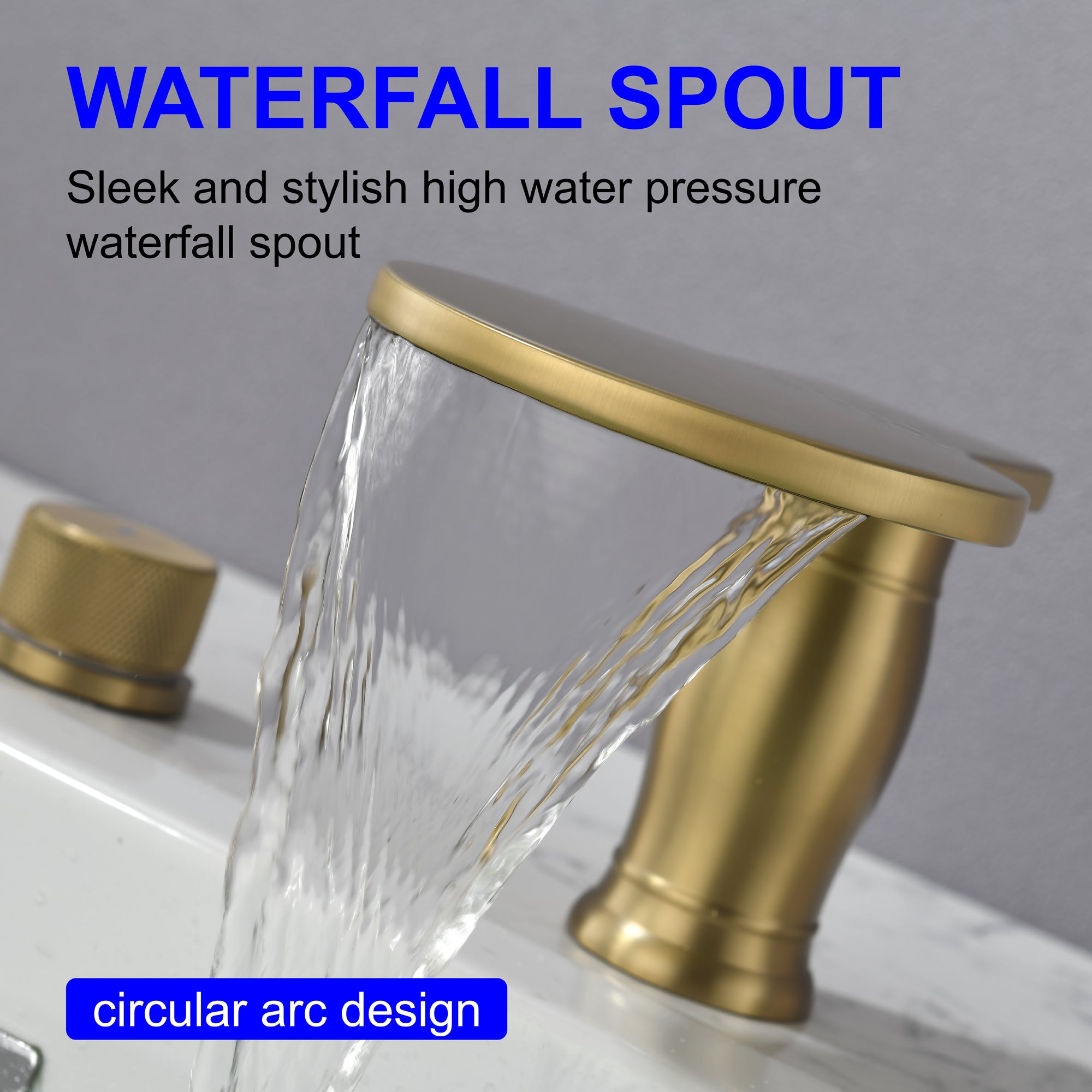 Double Handle Deck Mounted Roman Tub Faucet Trim