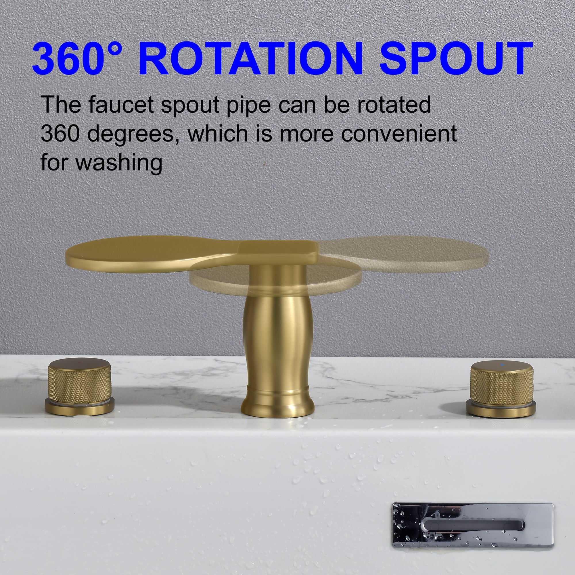 Double Handle Deck Mounted Roman Tub Faucet Trim