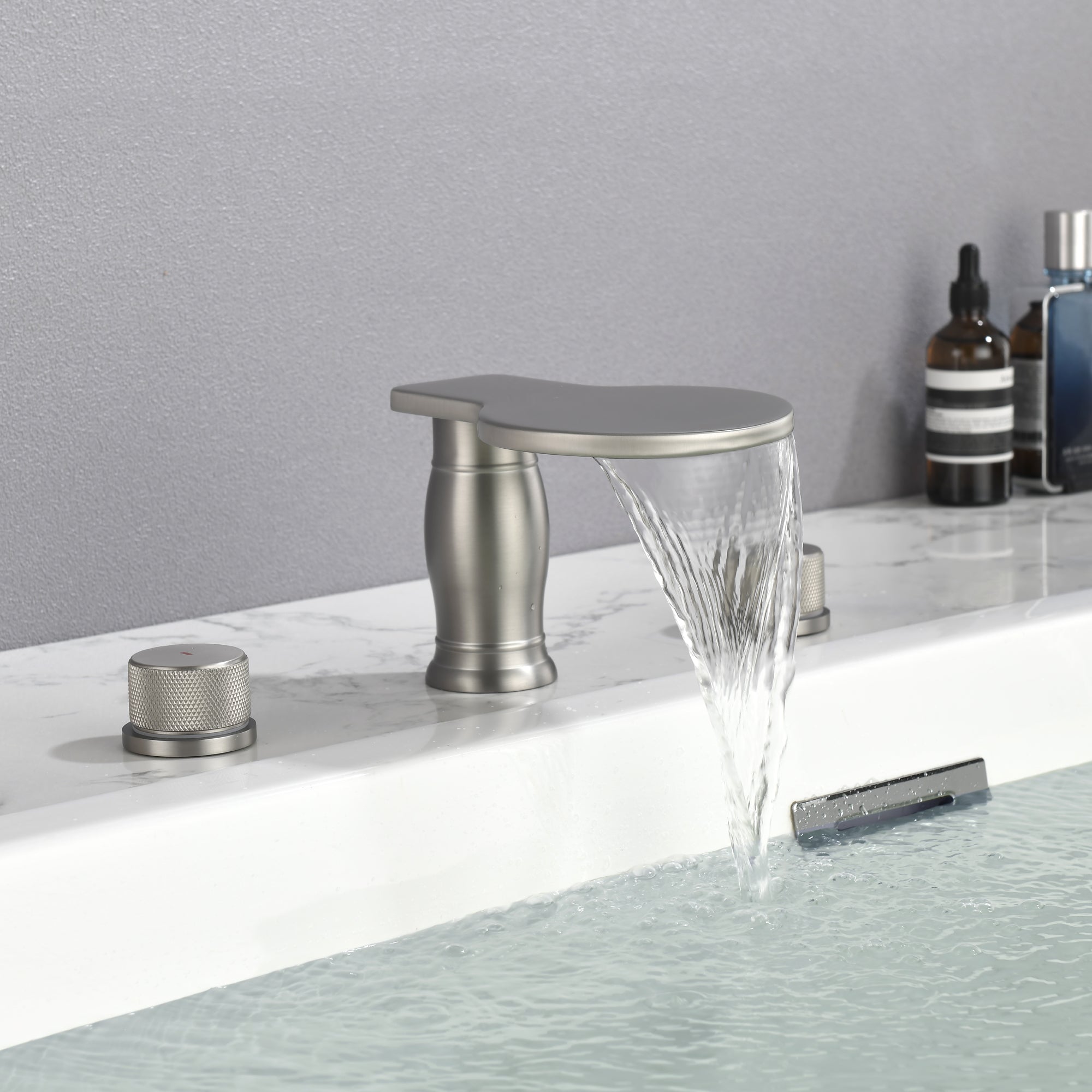 Double Handle Deck Mounted Roman Tub Faucet Trim