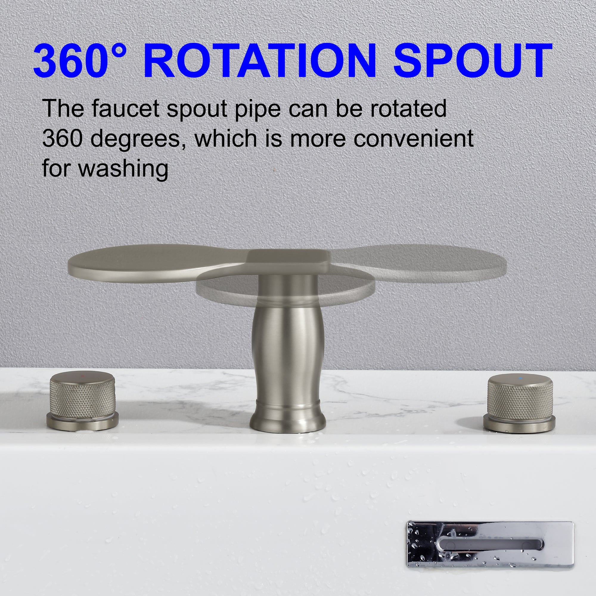 Double Handle Deck Mounted Roman Tub Faucet Trim