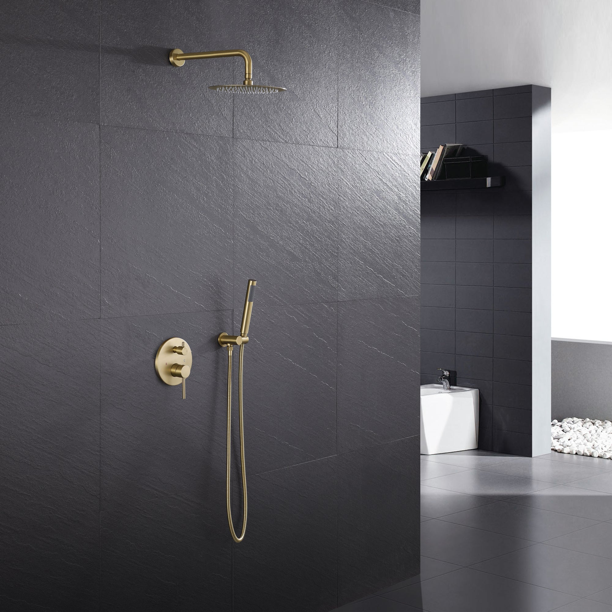10 inch Rain Shower Head Complete Shower System with Rough-in Valve