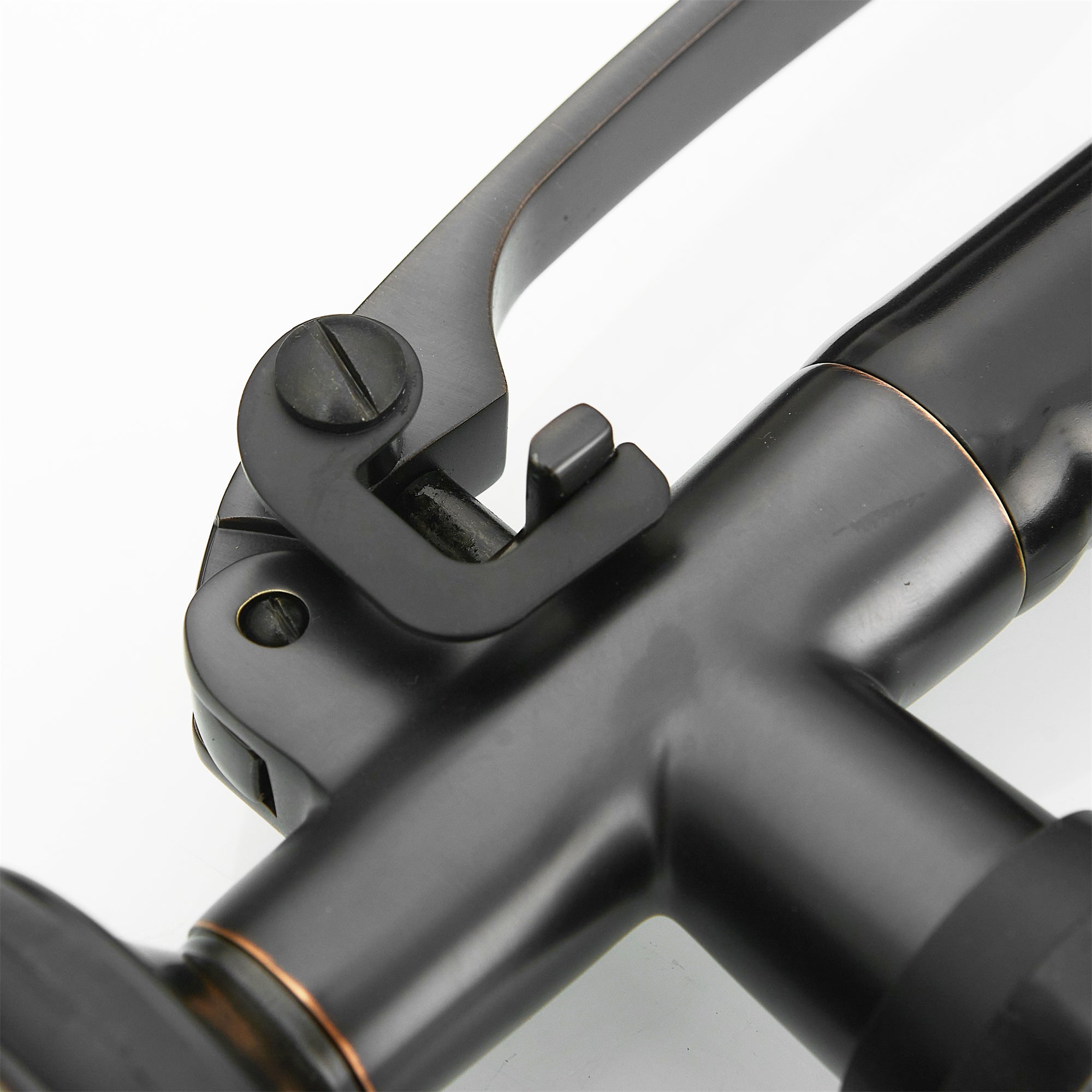 Pull Down Double Handle Kitchen Sink Faucet in Oil Rubbed Bronze