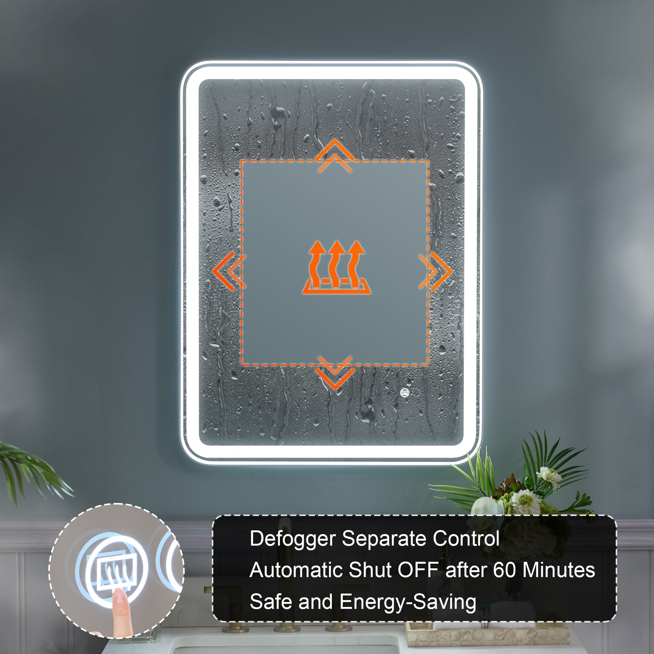 Bathroom Mirror with Defogger