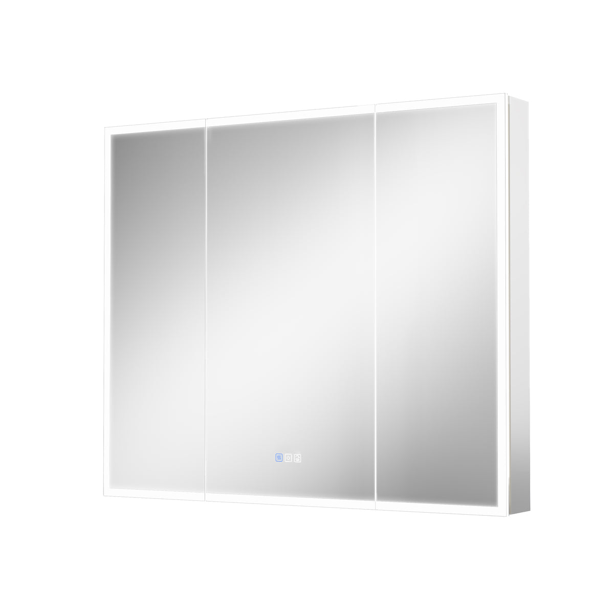 42 in. x 36 in. Recessed/Surface Mount LED Medicine Cabinet with 3X Magnifier Glass Mirror, Anti-Fog