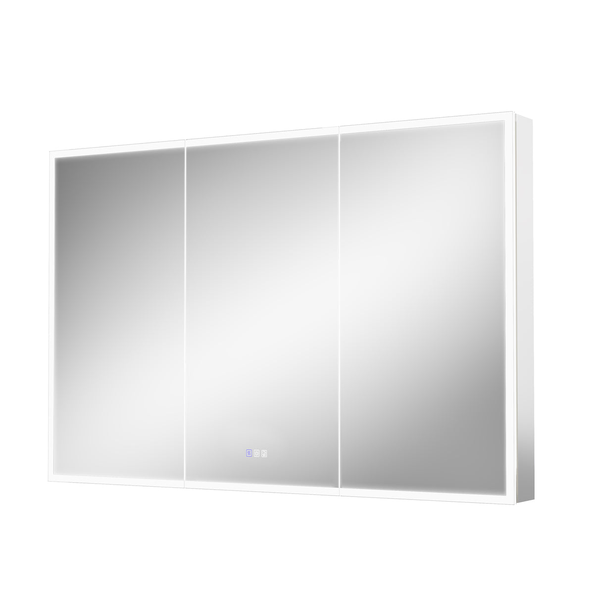 54 in. x 36 in. Recessed/Surface Mount LED Medicine Cabinet with 3X Magnifier Glass Mirror, Anti-Fog