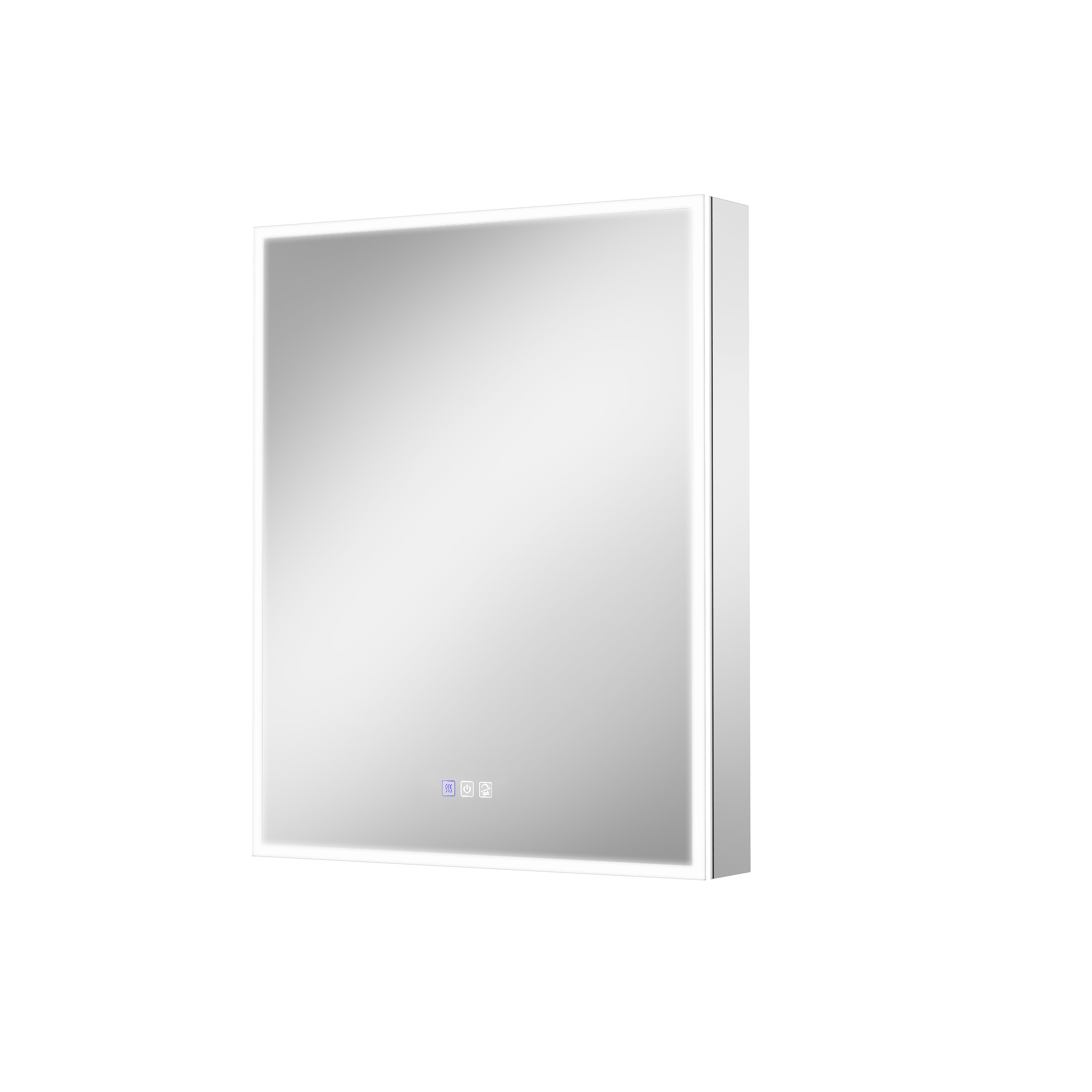24 in. x 30 in. Upgraded Recessed/Surface Mount Left LED Medicine Cabinet with 3X Magnifier Glass Mirror