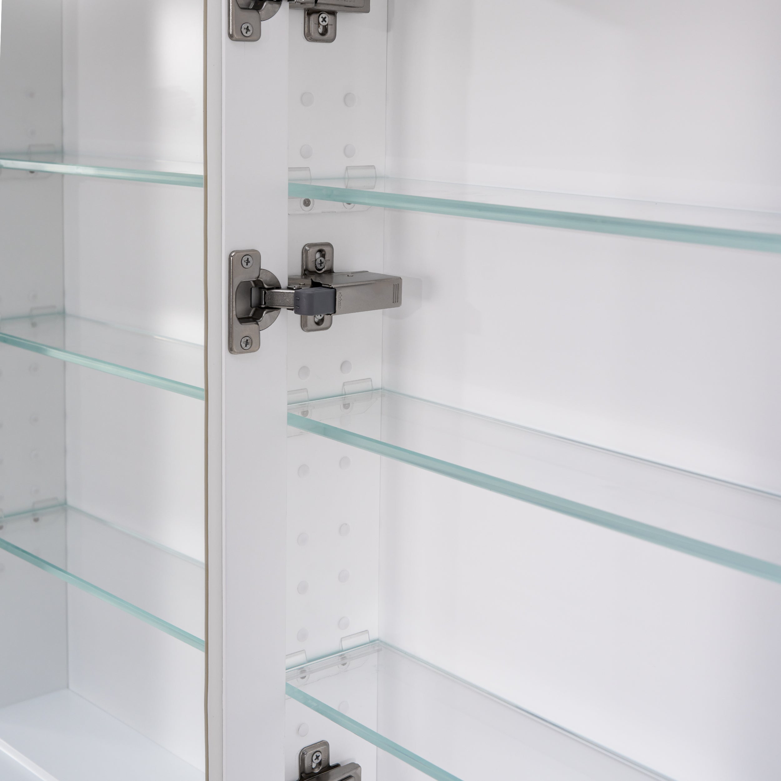 40 in.W x 32 in.H Recessed Solid Wood Medicine Cabinet with 6 Adjustable Glass Shelves